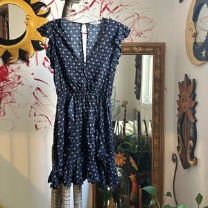 Floral Navy Mini Dress Small